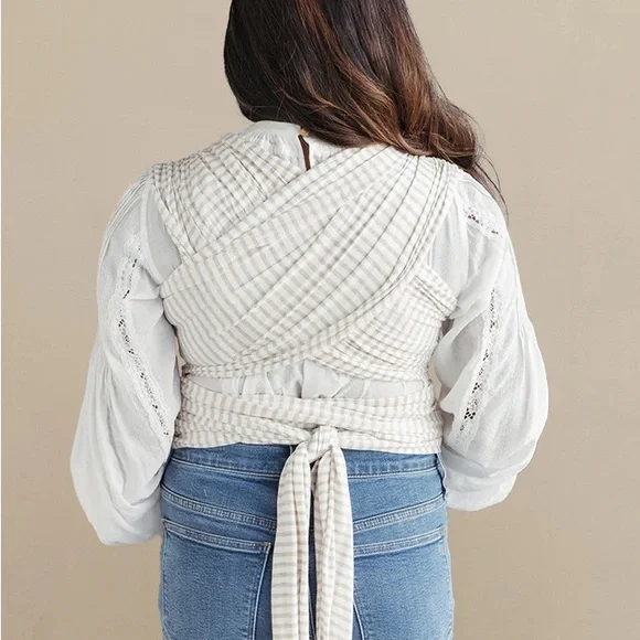 solly baby gray Striped Wrap Carrier - Picture 4 of 8